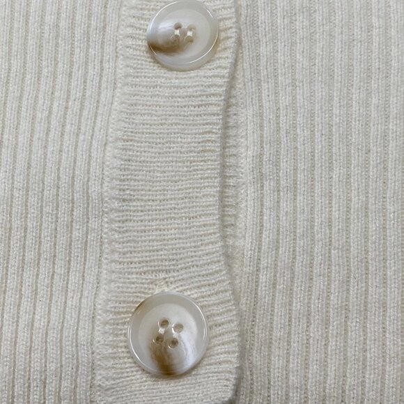 Majestic Filatures Women’s 100% Cashmere Gilet Cardigan Size S Ivory Milk - Picture 3 of 11